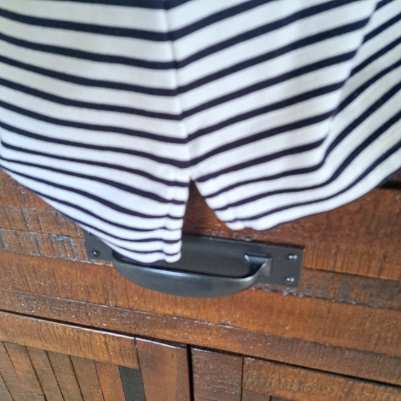 Autograph Striped Top Navy White Womens Medium Large UK 14 Nautical - Picture 8 of 14